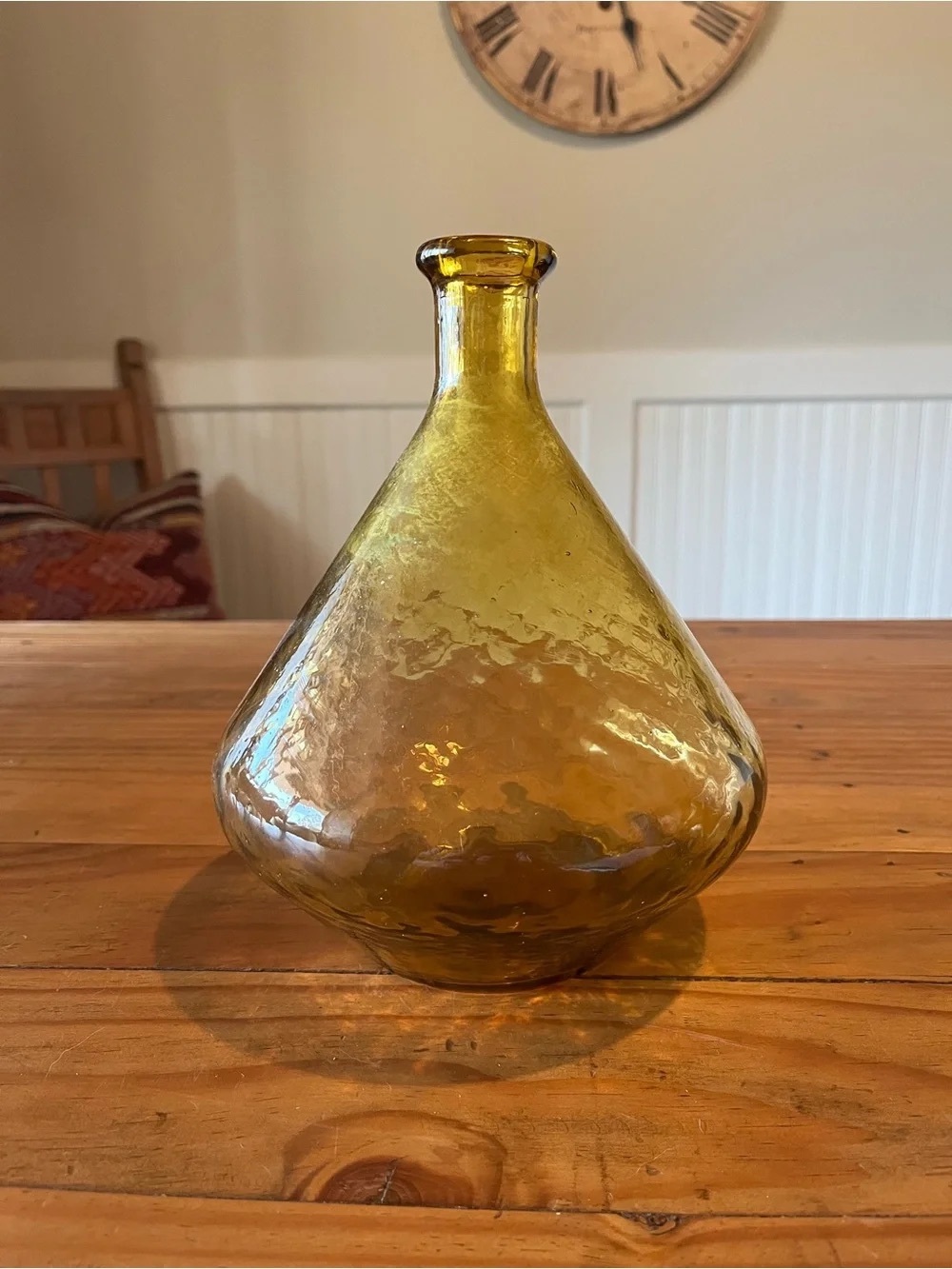 Amber Textured Glass Decorative Vase - Home Accents
